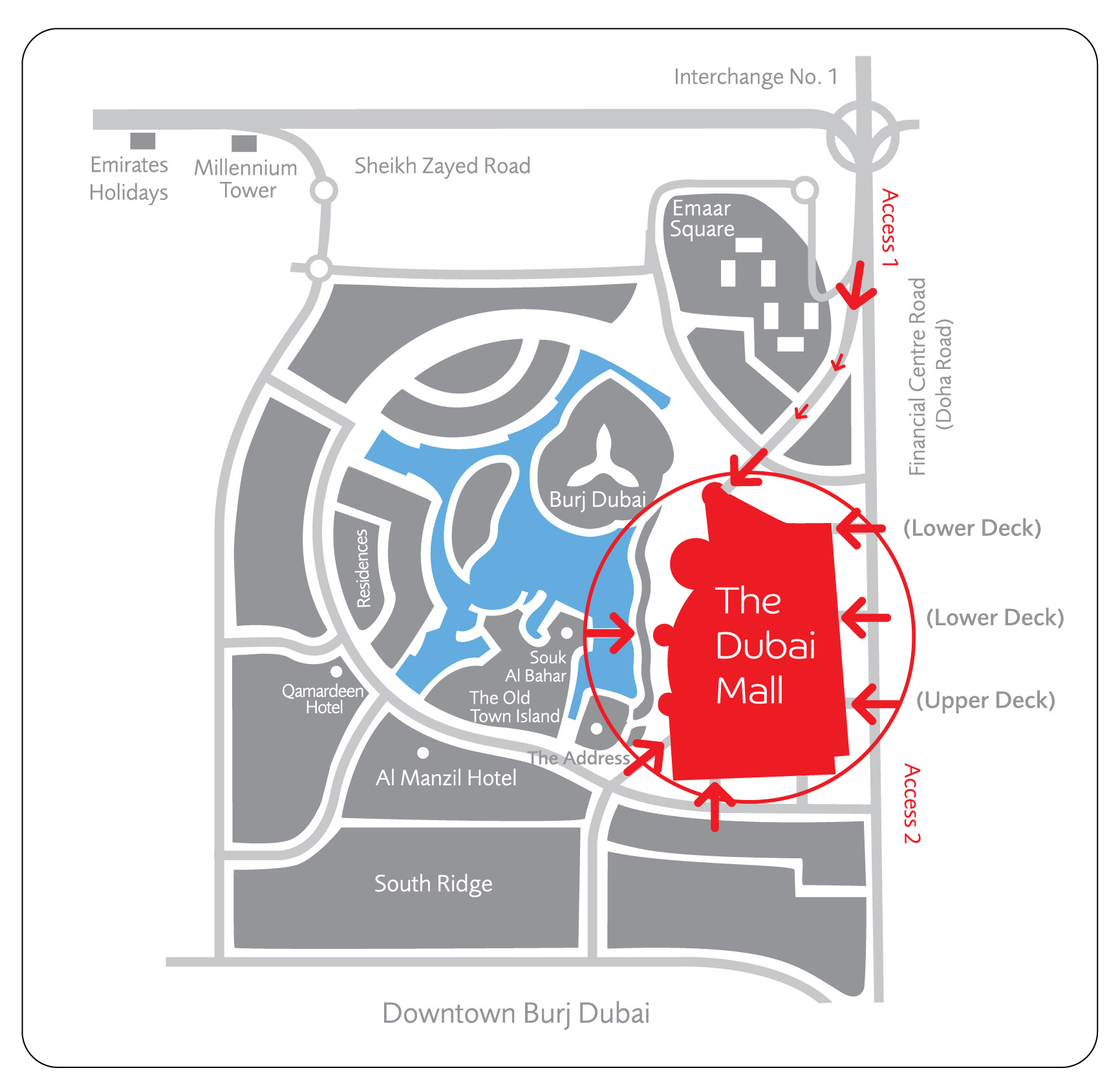 the-dubai-mall-location-map2 - Dubai Chronicle