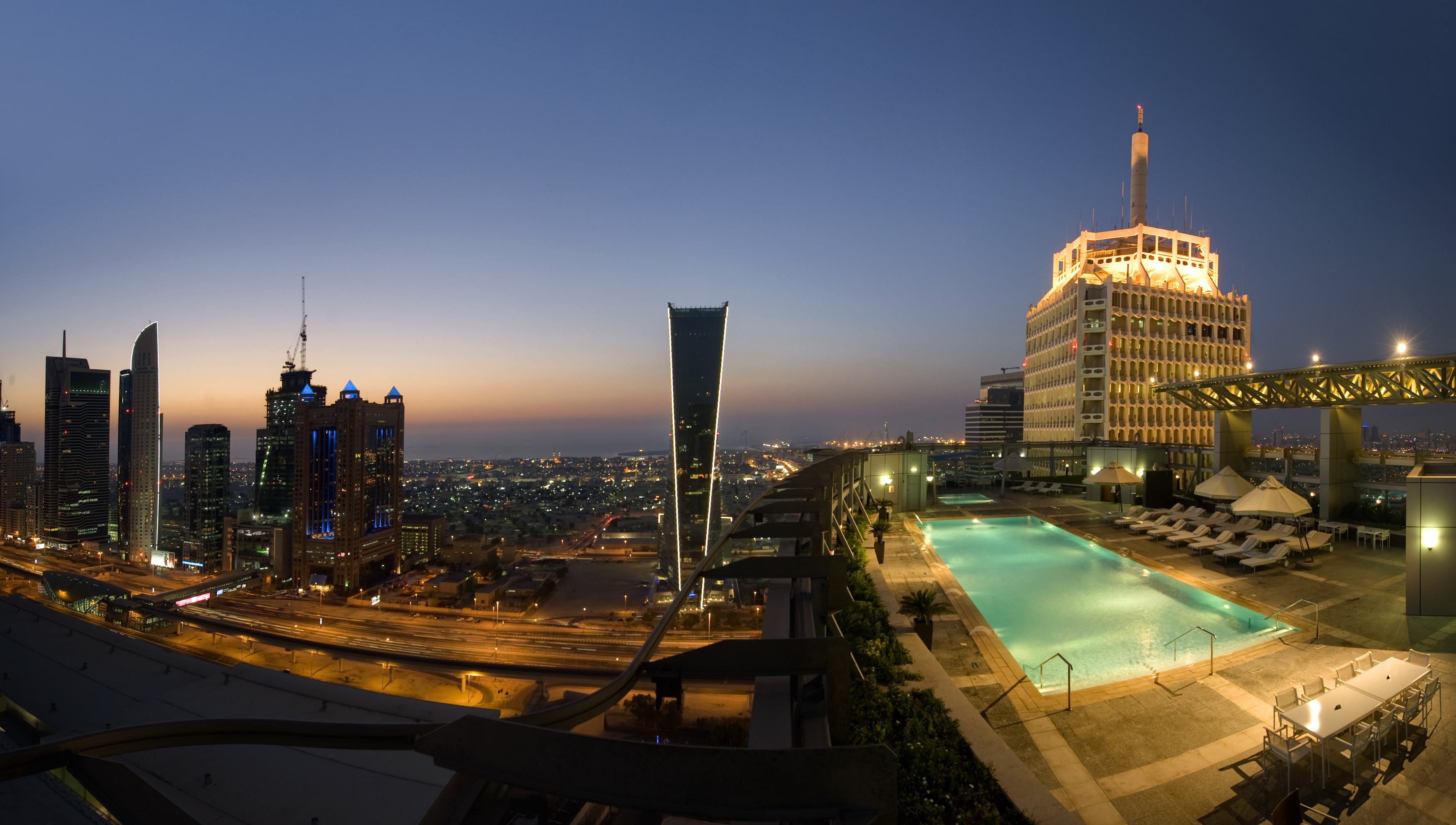Jumeirah Living World Trade Centre Residences- Swimming Pool and City Shot