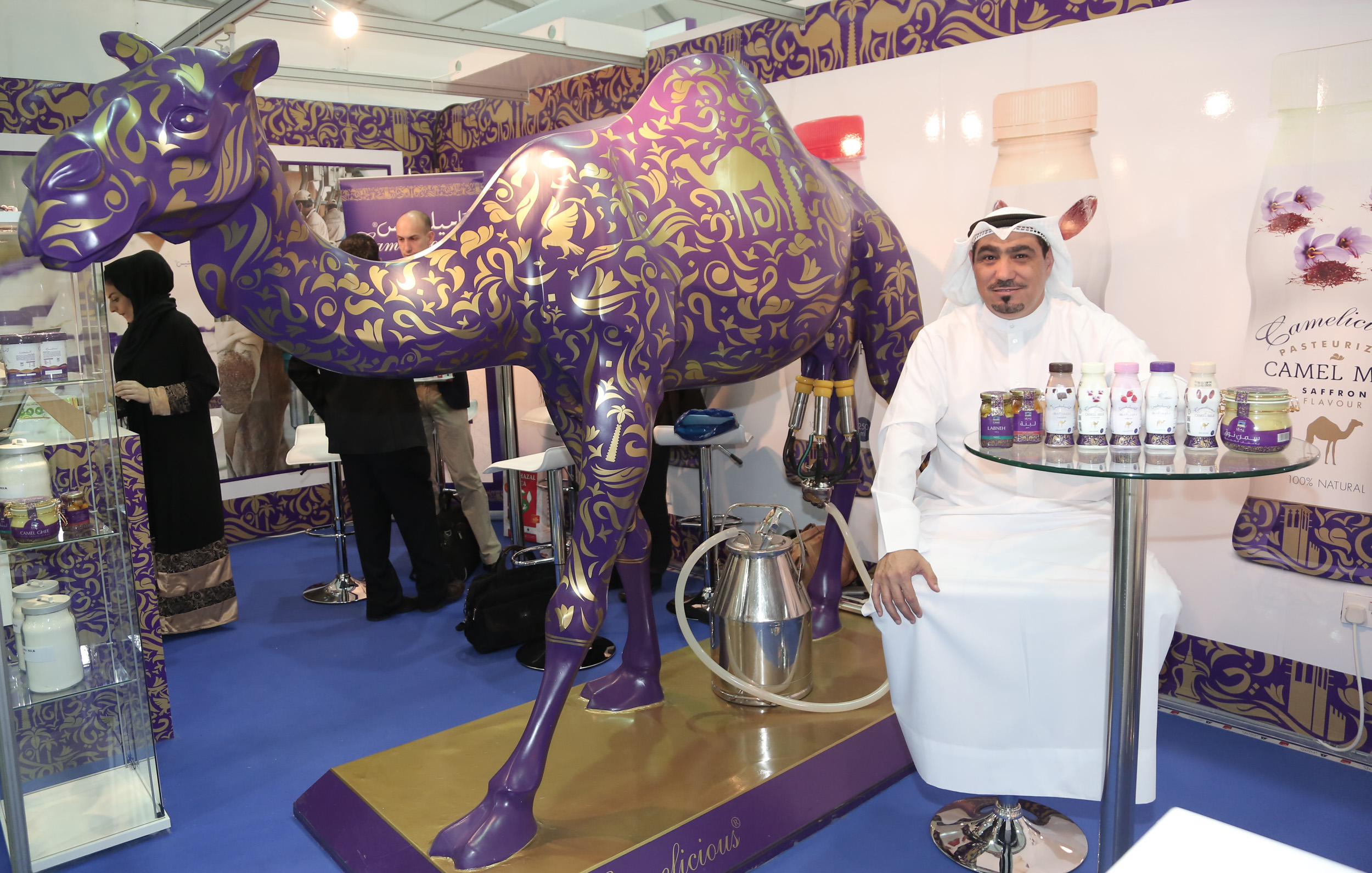 Mutasher Al Badry, Deputy General Manager & Business Development Manager of EICMP displays the newly rebranded Camelicious line