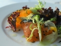Sweet cured salmon, orange and fennel salad