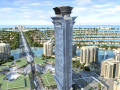 Panoramic views of the Dubai skyline and the iconic Palm Jumeirah