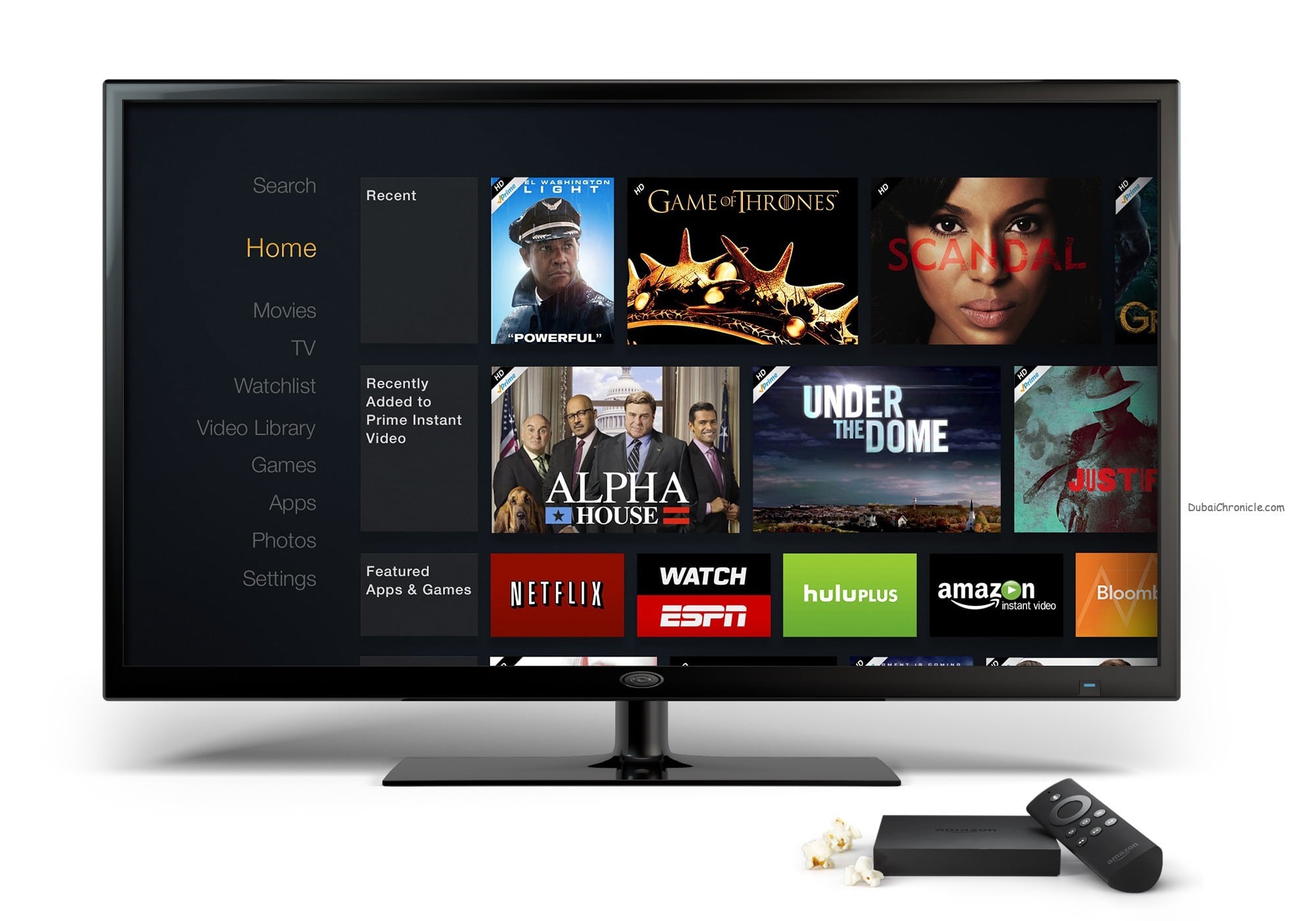 Amazon Fire TV HomeScreen Front