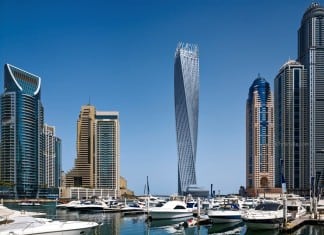 Dubai’s Cayan Tower voted 4th in Emporis Skyscraper Award 2014