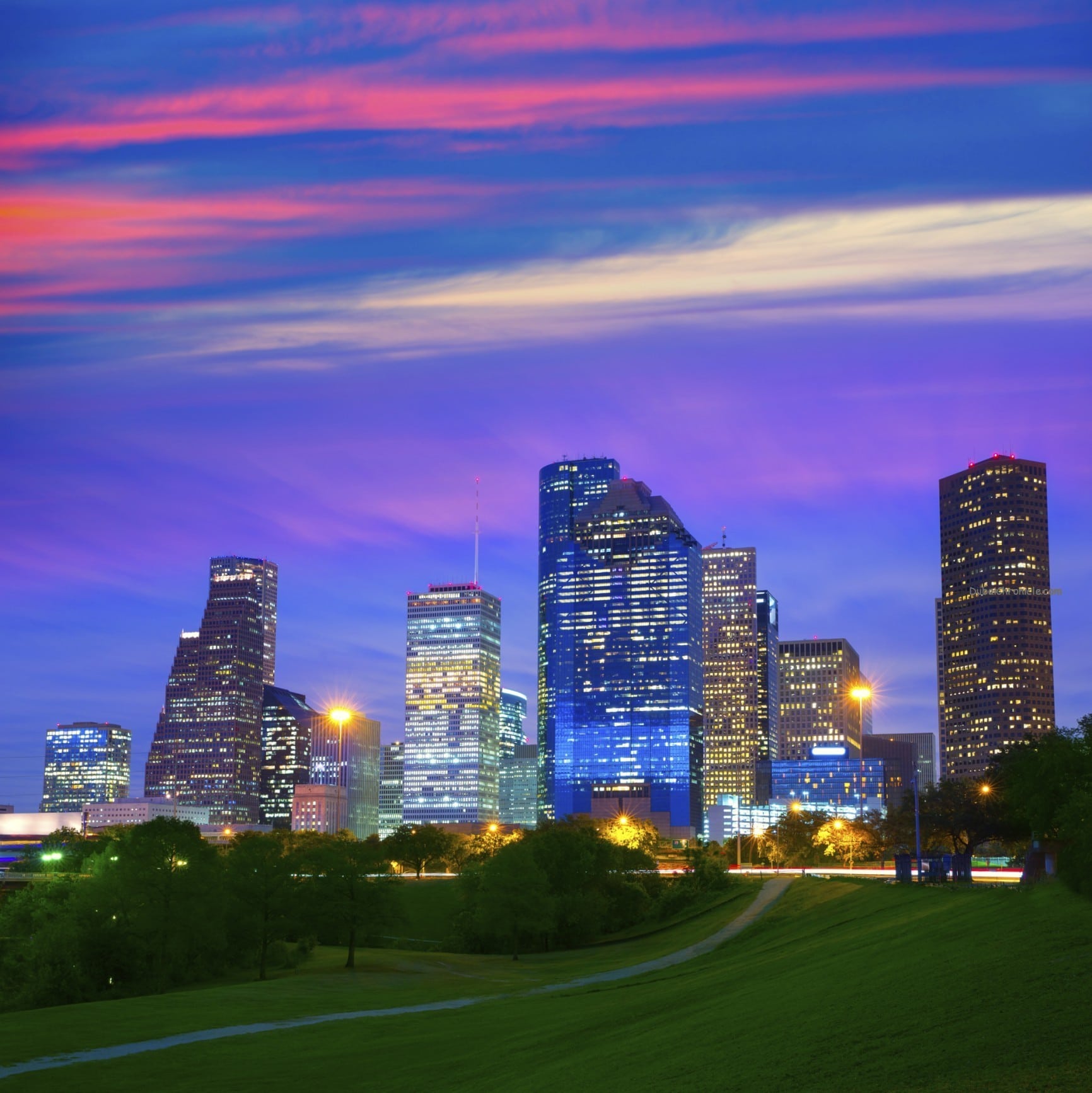 Sunset over Houston
