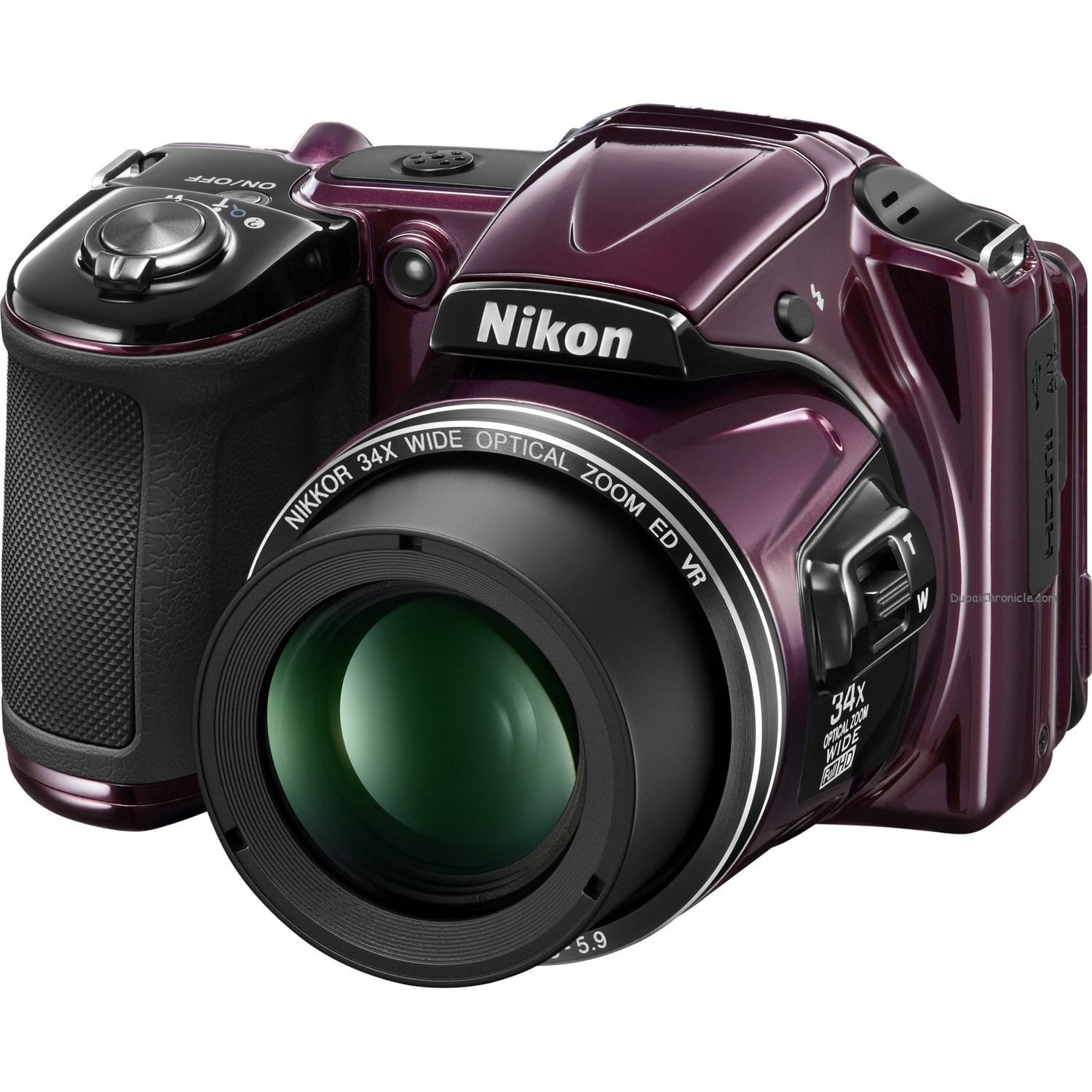 Nikon COOLPIX L830 16 MP CMOS Digital Camera with 34x Zoom NIKKOR Lens and Full 1080p HD Video (Plum)