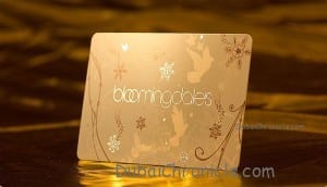 Giftcard from Bloomingdales with hotstamp
