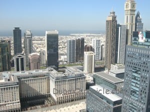 Panoramic View of DIFC from burj Daman Duplex Apartment