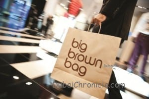 The iconic big brown bag from Bloomingdale's-Dubai