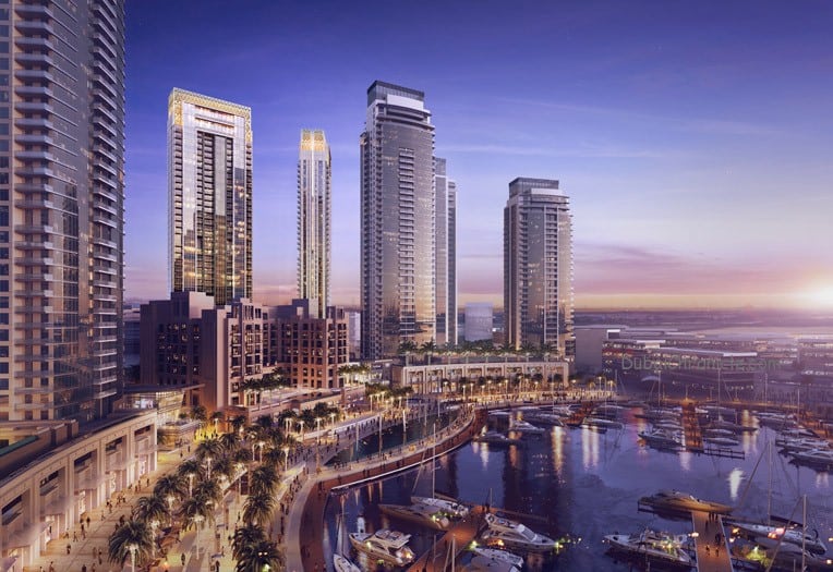 ‘Creekside 18’ residences view in The Island District of Dubai Creek Harbour