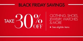 Black Friday Sale on Clothing: Take 30% Off