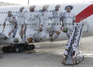 Emirates unveils Real Madrid branded plane