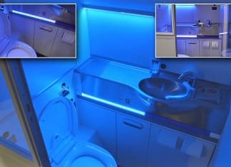 The Airplane Bathroom That Cleans Itself