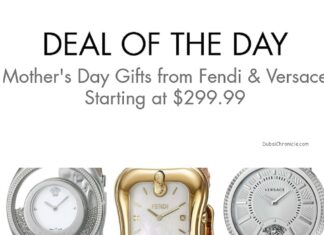 Today is The Day to Buy Versace Watch, or Mother’s Day gift from Fendi