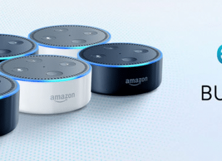 Six-pack for buy five will get you one free Echo Dot