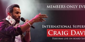 Craig David on Board for Formula One Abu Dhabi Grand Prix 2018