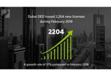 Dubai DED issues 2,204 new licenses in February 2019