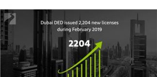 Dubai DED issues 2,204 new licenses in February 2019