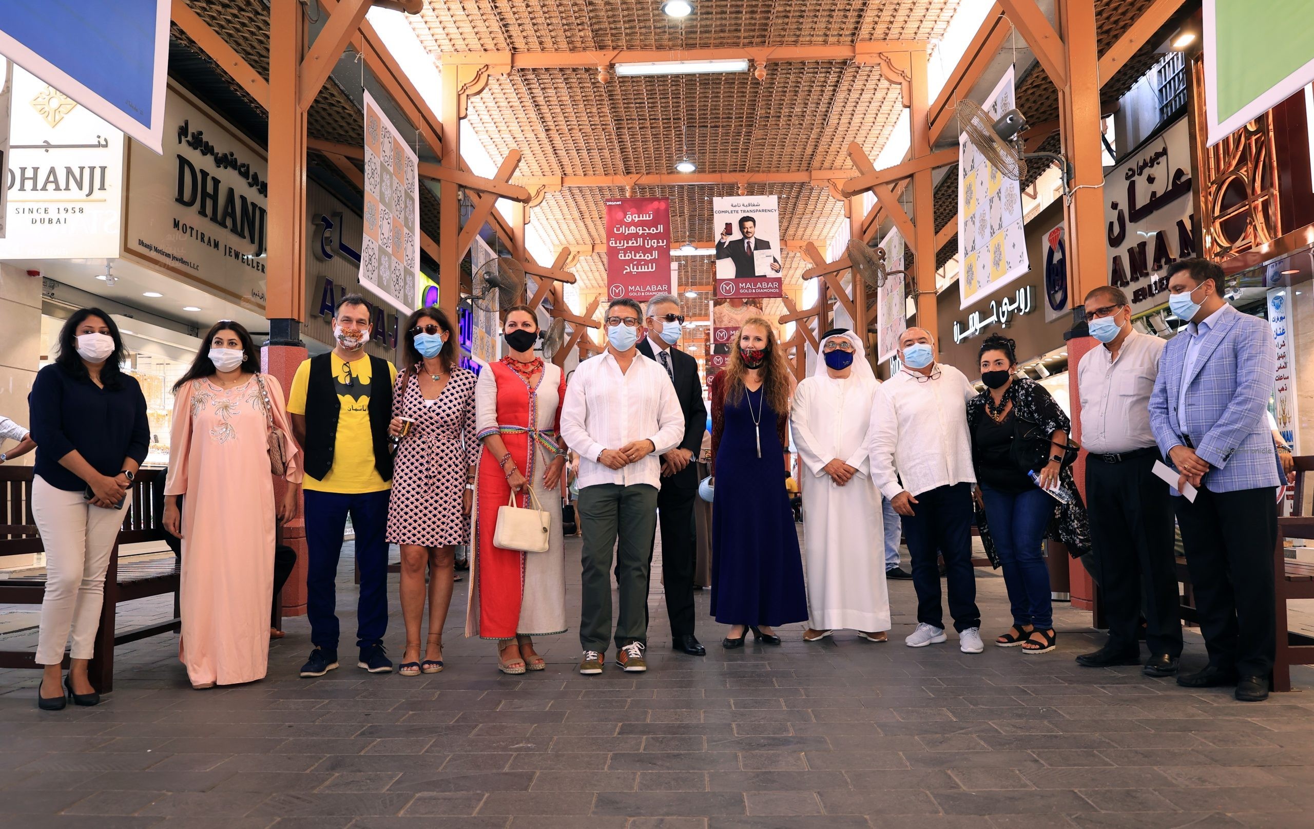 DGJG Board members along with the artists at the Gold Souk