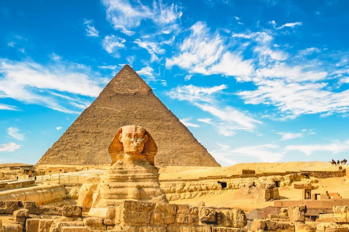 The Sphinx and Pyramid at Cairo, Egypt revealed by Skyscanner