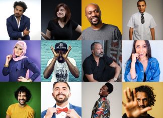 Madinat Jumeirah Set to Transform into a Laughter-Filled Comedy Bizarre for Dubai Comedy Festival A Collage of Dubai Comedy Festival Artists performing at Madinat Jumeirah