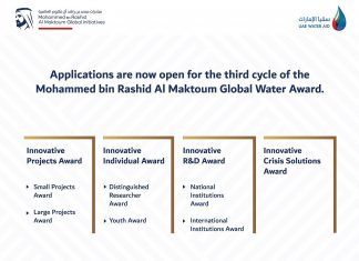 Mohammed bin Rashid Al Maktoum Global Water Award Deadline Extended Suqia UAE extended the application deadline for the 3rd Global Water Award