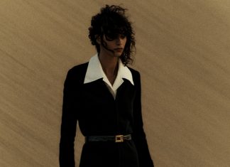 Saint Laurent Opens New Boutique at The Galleria Al Maryah Island A women wearing Saint Laurent's summer collection