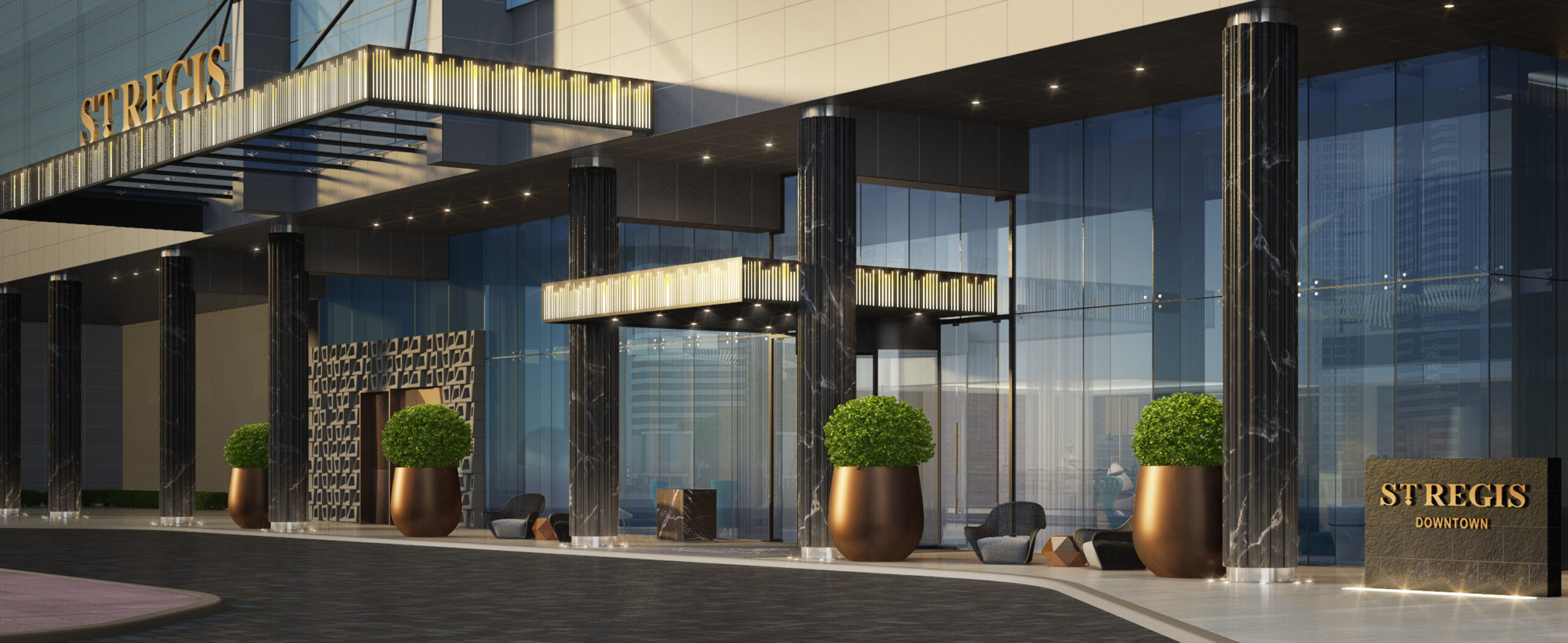 The St. Regis Downtown Dubai - Exterior Rendering The St. Regis Downtown Dubai's Exterior Rendering
