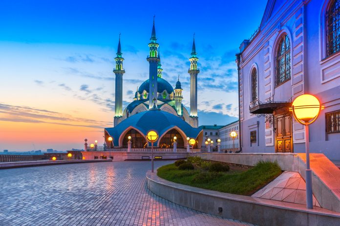 flydubai share the image of The Kul Sharif mosque in Kazan, Russia