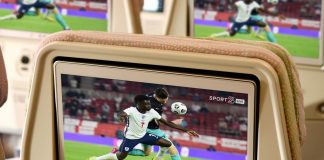 Emirates Offers Live Sports, New Content on Ice for Travellers Emirates In-Flight entertainment screen