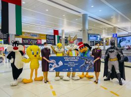 Visitors To The Capital Get A Warm Welcome From Warner Bros. World™ Abu Dhabi And Etihad Airways At Abu Dhabi International Airport