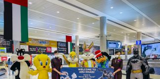 Warner Bros. World™ Abu Dhabi Greets Visitors at The International Airport Visitors To The Capital Get A Warm Welcome From Warner Bros. World™ Abu Dhabi And Etihad Airways At Abu Dhabi International Airport
