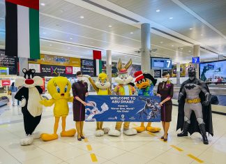 Warner Bros. World™ Abu Dhabi Greets Visitors at The International Airport Visitors To The Capital Get A Warm Welcome From Warner Bros. World™ Abu Dhabi And Etihad Airways At Abu Dhabi International Airport