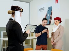 Emirates has launched a new strategy called ‘One Device' leveraging Apple products, whereby all 20,000 Emirates Cabin Crew receive iPhone 13 or iPad Air.