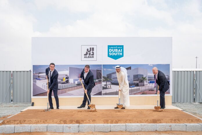 Dubai South and Aldar broke ground on the first logistics facility to be built at Dubai South’s Logistics District.