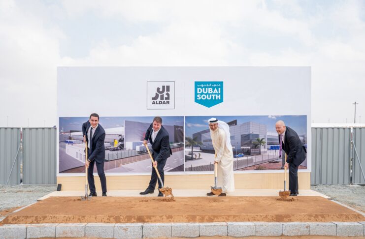 Dubai South and Aldar broke ground on the first logistics facility to be built at Dubai South’s Logistics District.