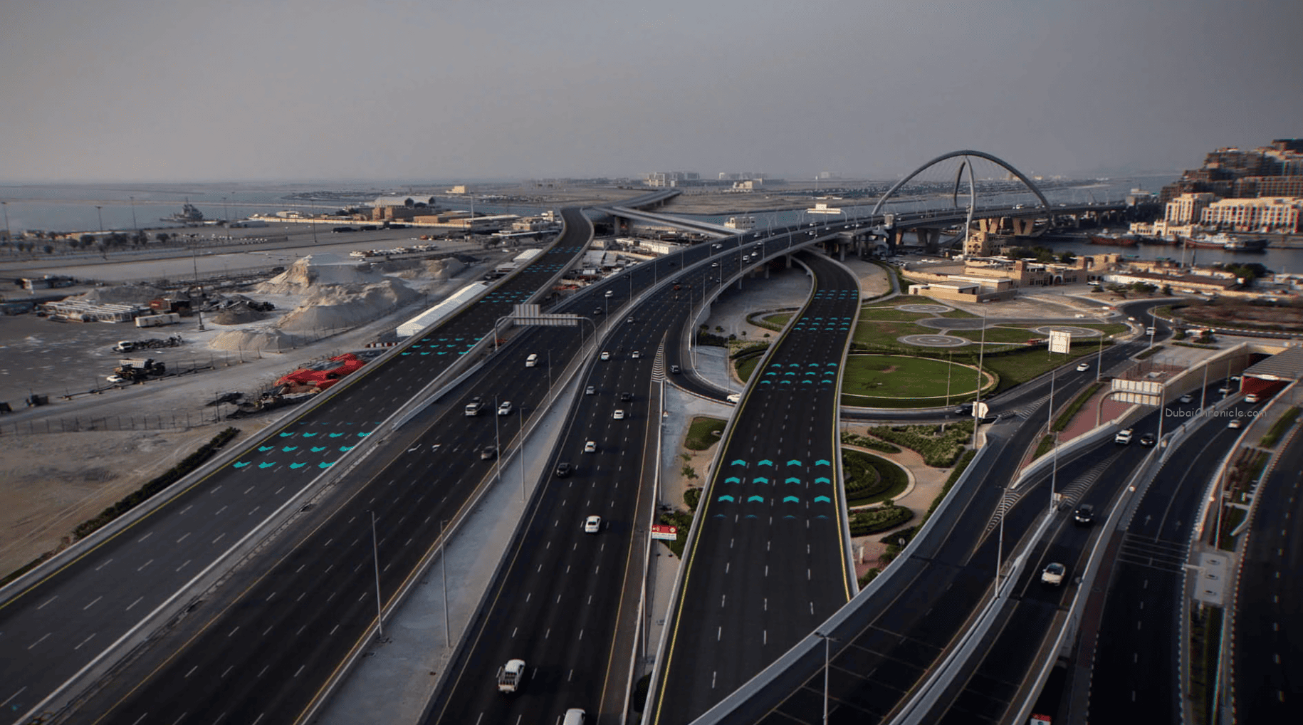 Bridge Linking Dubai Islands to Bur Dubai