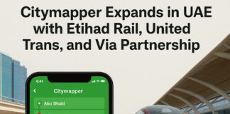Citymapper Expands in UAE with Etihad Rail, United Trans, and Via Partnership
