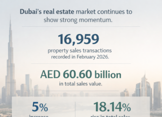 Dubai Real Estate Market Records Strong Growth in February 2026